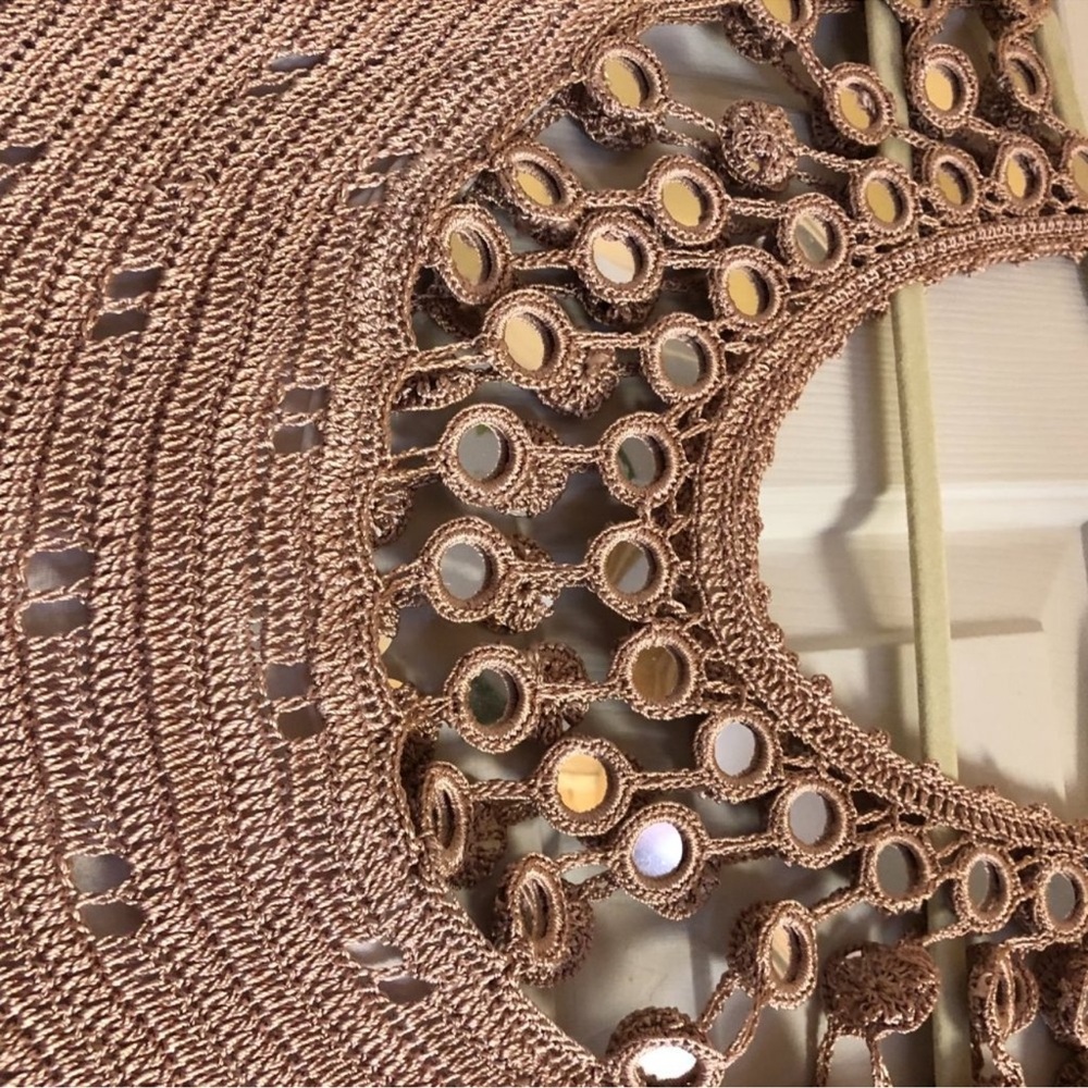 VENUS Crochet Dress in Light Brown - Picture 4 of 7